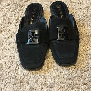 SUEDE TORY BURCH MULES SIZE 8 like new!!!